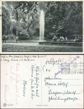 SS Feldpost 2. WK Nachrichten Ersatz Abteilung SS V.T. auf AK Unna