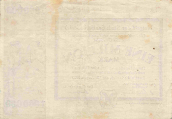 Saalfeld, Thuringia emergency money note, one million marks, 1923