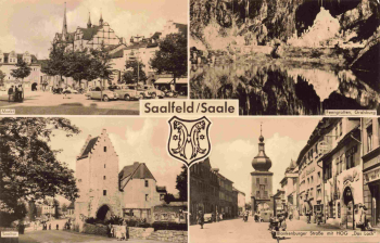 Saalfeld Thüringen Mehrbildkarte o 1970