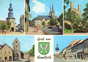 Saalfeld Thüringen Mehrbildkarte o 1983