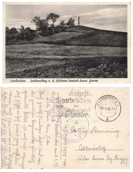 Saarbrucken Spichererberg field post WW2 o April 2, 1943