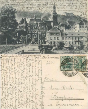 Saarbrucken old bridge o April 26, 1919