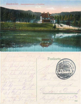 Saarbrucken forester's house Feldpost Preuss. Reserve hospital IV from April 19, 1915