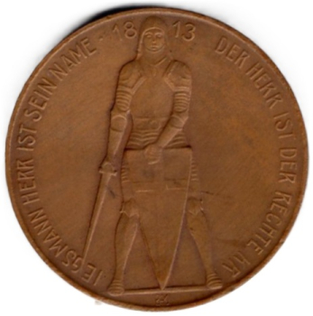 Sachsen 100 Jahrfeier zur Leipziger Völkerschlacht Bronzemedaille 1913 Deutscher Patriotenbund