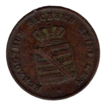 Sachsen Meinigen 1 Pfennig 1868 Herzog Bernhard II.