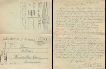 Saxon 7th battery field artillery regiment 77 Feldpost WW I June 1, 1918