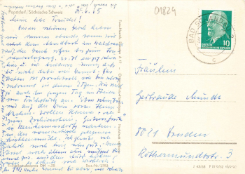 01824 Papstdorf Saxon Switzerland o 1965 Hanich1553