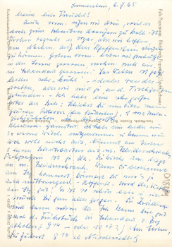 01824 Papstdorf from Papststein, Saxon Switzerland, used, 1965