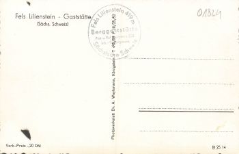 01824 Lilienstein Restaurant Saxon Switzerland * around 1960