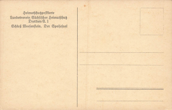 01809 Weesenstein Schloss  Speisesaal * um 1930