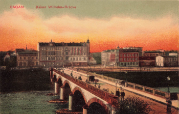 Sagan Kaiser Wilhelm Bridge Silesia Zagan * around 1910