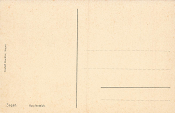 Sagan Karpfenteich Schlesien Zagan * 1910