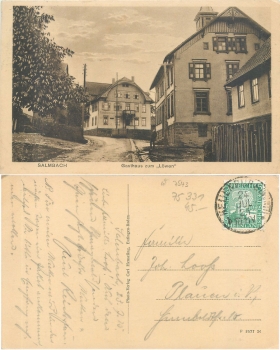 75331 Salmbach Gasthaus Zum Lowen o 24.7.1925
