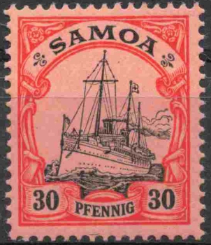 Samoa Deutsche Post Michel 12 * ungebraucht Kaiseryacht