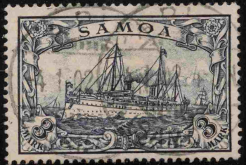 Samoa Deutsche Post Michel 18 o gestempelt Kaiseryacht