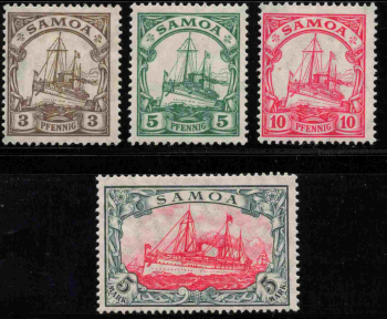 Samoa Deutsche Post Michel 20-23 A * ungebraucht Kaiseryacht