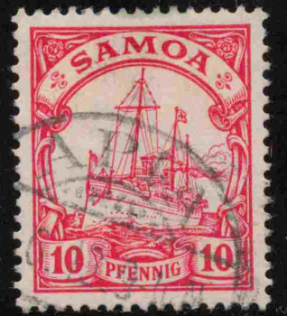 Samoa Deutsche Post Michel 9 o gestempelt Kaiseryacht