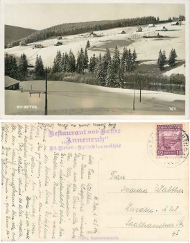 Sankt Peter Restaurnat Annenruhe Riesengebirge  o 15.2.1934