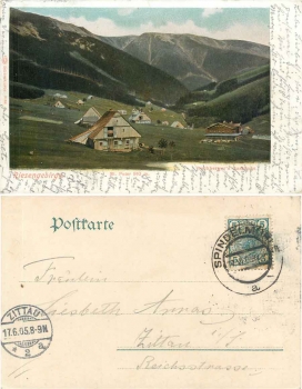 Riesengebirge St. Peter Buchbergers Gasthaus o 17.6.1905