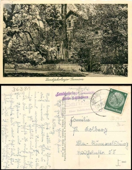 36391 Sannerz rural youth camp rural postal stamp camp stamp o 29.10.1937