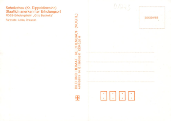 01773 Schellerhau FDGB Erholungsheim "Otto Buchwitz" * 1988