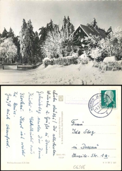 06386 Scheuder about Koethen country postmark on AK o 9.21963