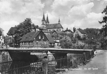 02681 Schirgiswalde Oberlausitz Spreebrücke o um 1960
