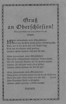 Gruss aus Oberschlesien von Josef Kowalczyk * um 1920