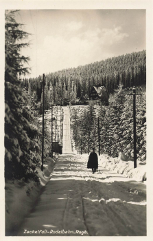 Zackelfall toboggan run, Giant Mountains, Silesia * 1928