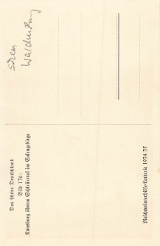 Kynsburg Schlesiertal Eulengebirge  WHW Karte 136 * 1934