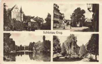 Schlettau Erzgebirge Mehrbildkarte o um1960