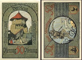 98553 Schleusingen Emergency money 50 Pfennig around 1921