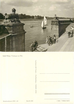 Pillnitz Dresden Schloss Freitreppe zur Elbe *1966 Hanich1245