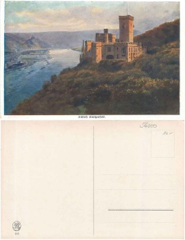 Schloss Stolzenfels Künstlerkarte H. Hoffmann * ca.1920