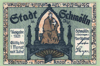 04626 Schmölln Thüringen Notgeldschein 1921