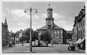Schneeberg Erzgebirge Marktplatz * um 1940
