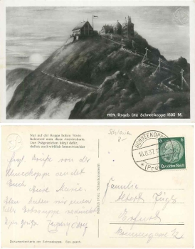 Schneekoppe Riesengebirge o 18.8.1937
