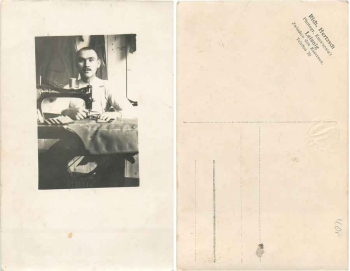 Tailor, man with sewing machine, * approx. 1930