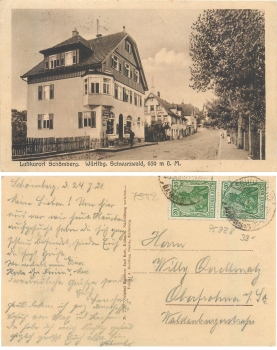 75328 Schömberg Gasthaus Zum Lam o 24.7.1921