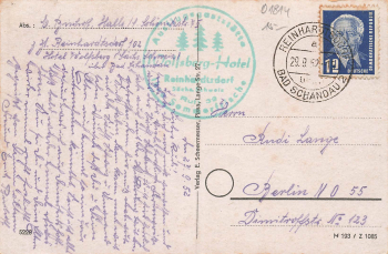 01814 Schoena Saxon Switzerland with Zschirnstein rocks from the Kaiserkrone o 1952