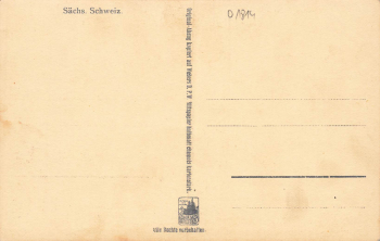 01814 Schoena, Saxon Switzerland, with Kaiserkrone and Schrammsteine, Hahn-Foto2387 * around 1920