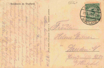 Schöneck Vogtland Ferienheim Amtsgericht Mangelsdorf Bad o 1924