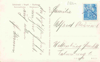Schöneck Vogtland Rathaus gebraucht 1955