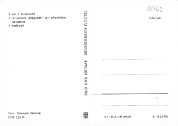 01744 Schoenfeld Dippoldiswalde Ferienheim Erbgericht * 1981
