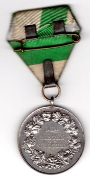 Schützenmedaille Sachsen Silbermedaille Dem besten Schützen Friedrich August III.