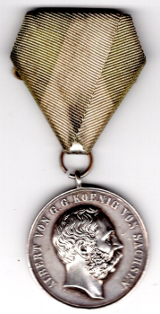 Schützenmedaille Sachsen Silbermedaille Dem besten Schützen Friedrich August III.