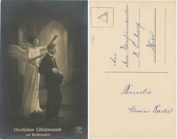 Schutzengel Konfirmation Amag 16729/4 * um 1920