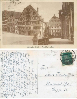 74523 Schwaebisch Hall Marktplatz o 16.3.1929
