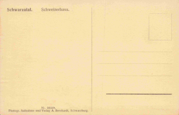 Schwarzatal Thüringen Schweizerhaus * um 1920
