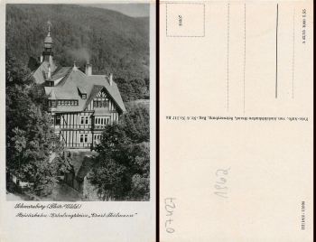 07427 Schwarzburg Thuringia Reichsbahn convalescent home "Ernst Thalmann" * 1955